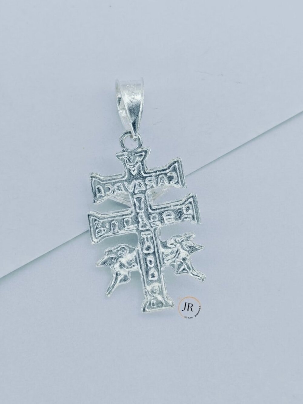 19x13mm Caravaca Cross Pendant 925 Sterling Silver Protection Crucifix - Picture 7 of 10